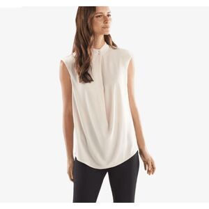 MM LaFleur The Cristeta Top Antique Blush Sleeveless Draped Dressy Size Medium